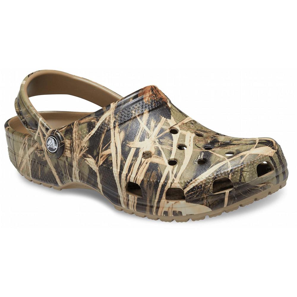 Brown Men's Crocs Classic Realtree® V2 Shoes | NZ 0666HAPK